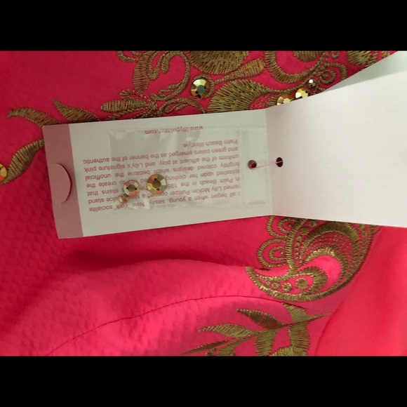 NWT Lilly Pulitzer Tina Stretch Shift in hot pink - Picture 11 of 12